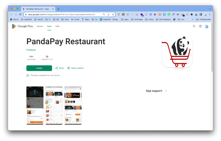 Panda Pay Restaurant Mobile App