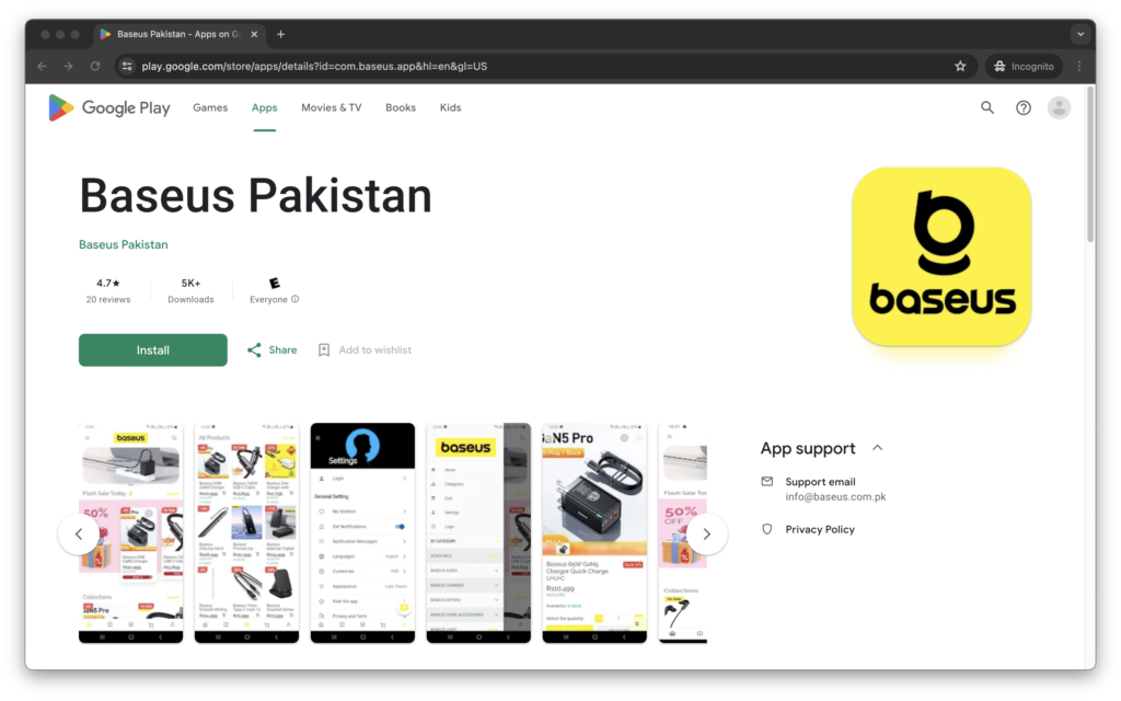 Baseus Pakistan Mobile App » DevsRank Baseus Pakistan Mobile App » DevsRank