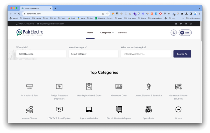Pak Electro Website