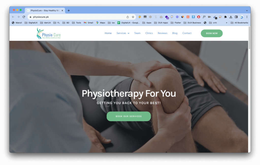 Physio Cure Website » DevsRank physio cure website