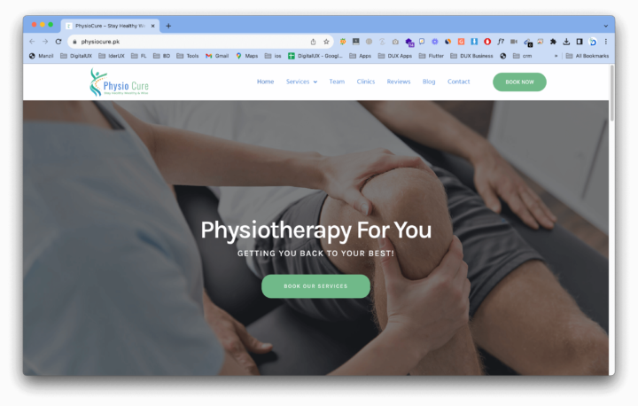physio cure website